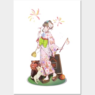 Yukata Girl Posters and Art